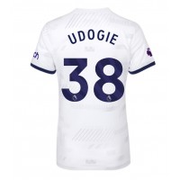 Camisa de Futebol Tottenham Hotspur Destiny Udogie #38 Equipamento Principal Mulheres 2023-24 Manga Curta